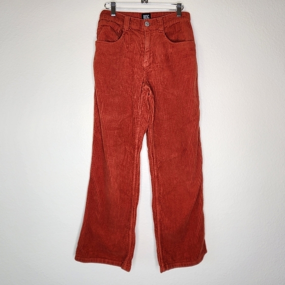 BDG Urban Outfitters Orange/Red Corduroy Straight Leg Pants 26 - Picture 2 of 8